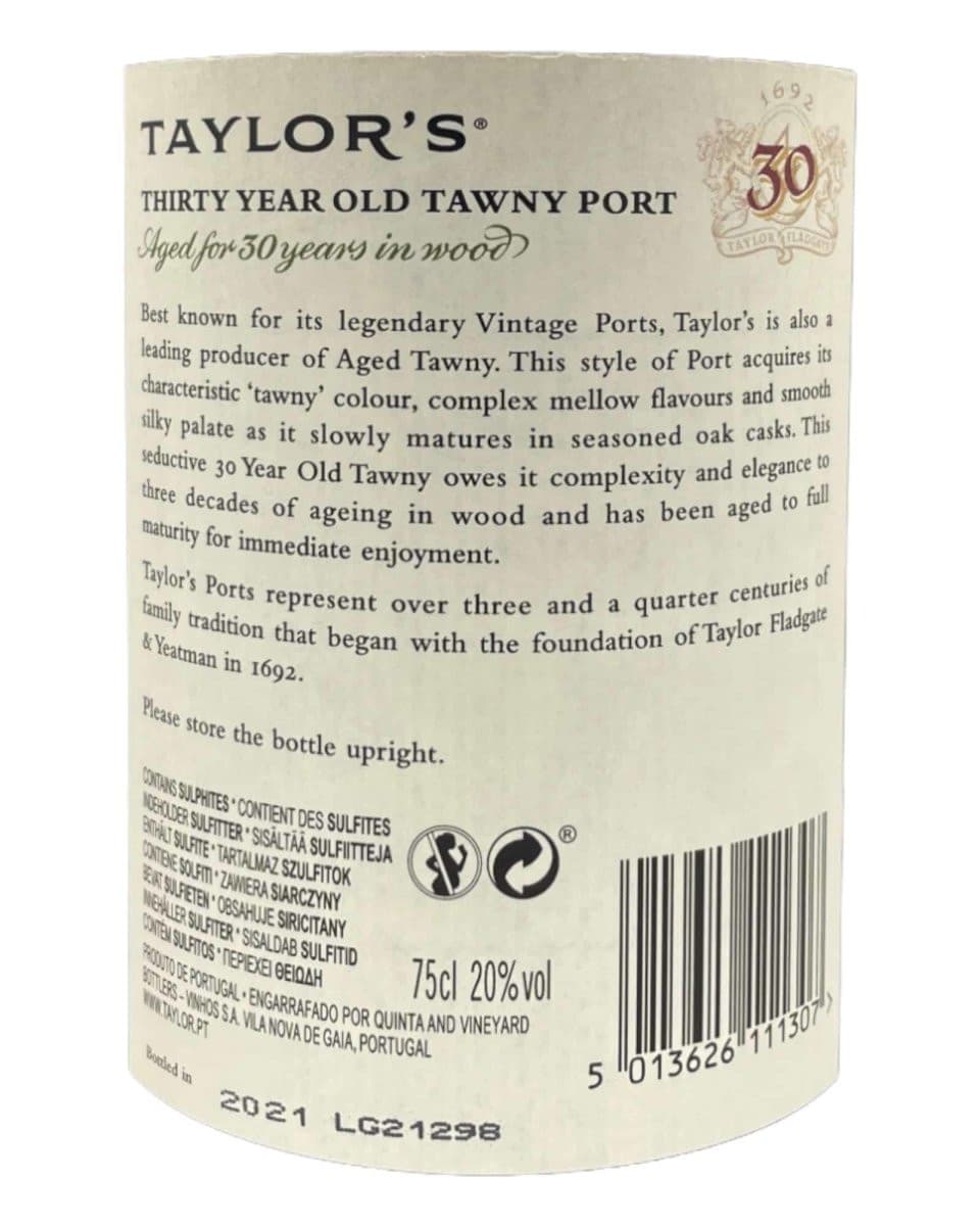 30 Years old Tawny Port - Taylor's Port - Weingaumen.com