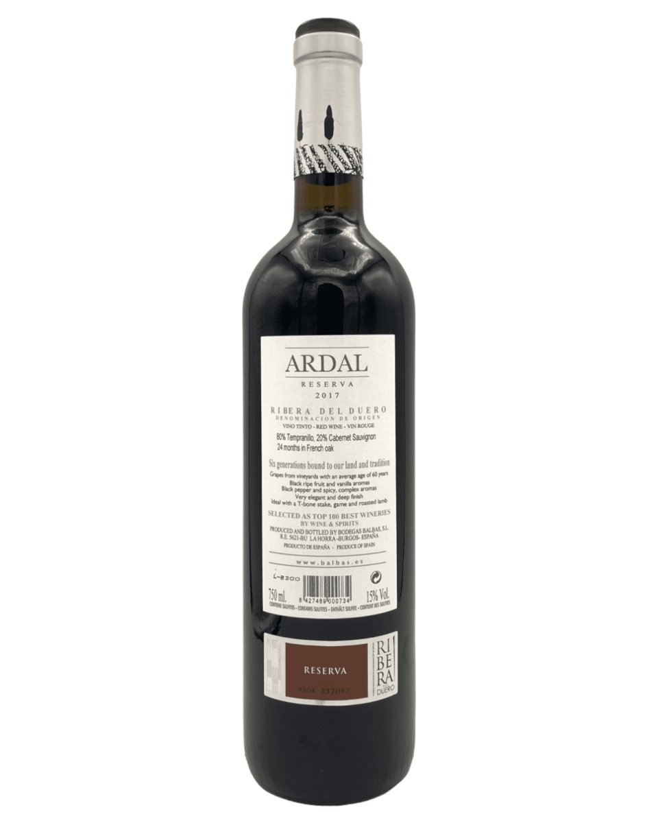 Ardal Selección Especial Reserva DO Tinto 2017 - Bodegas Balbás - Weingaumen.com