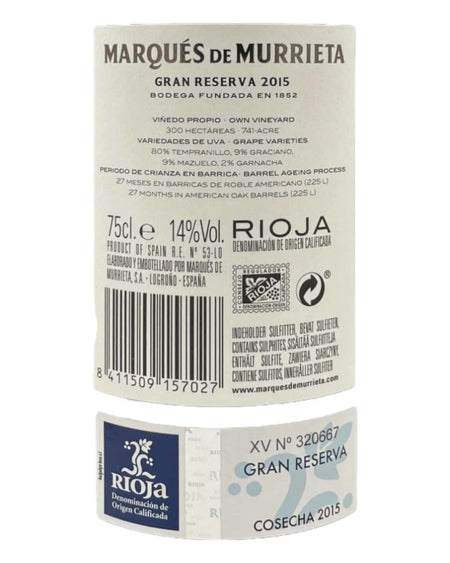 Gran Reserva 2015 - Marqués de Murrieta - Weingaumen.com